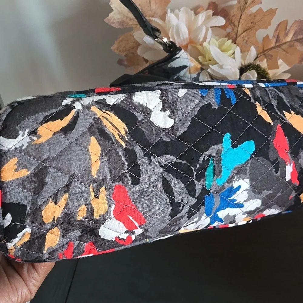 Vera Bradley Black and Multicolor Quilted Tote